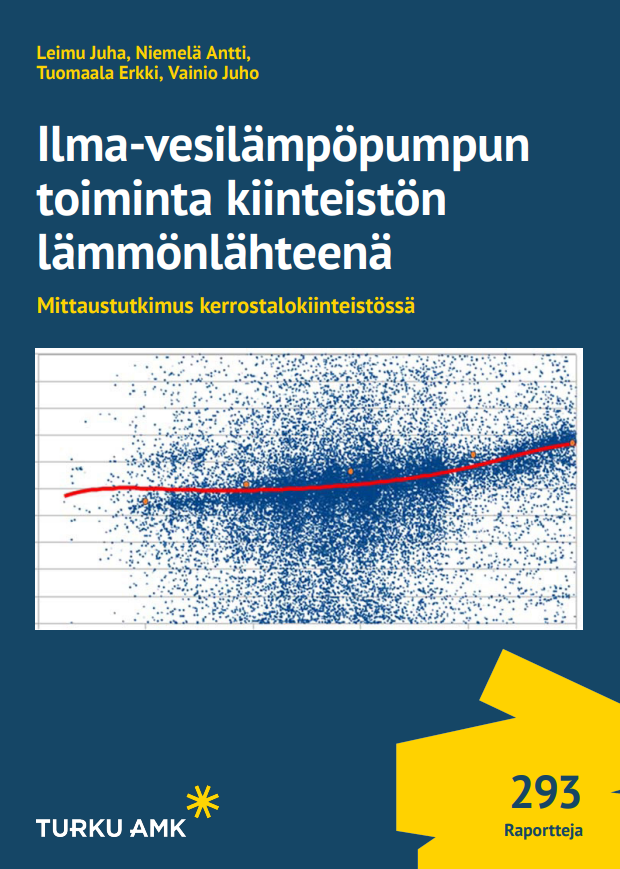 Julkaisun kansi: Ilma-vesilämpöpumpun toiminta kiinteistön lämmönlähteenä