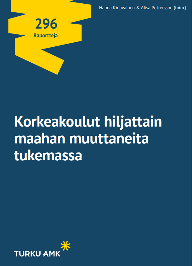 Korkeakoulut hiljattain maahan muuttaneita tukemassa -julkaisun kansi