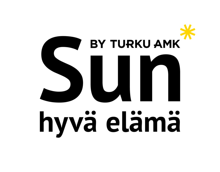 Sun hyvä elämä -palveluiden logo, musta, valkoinen tausta