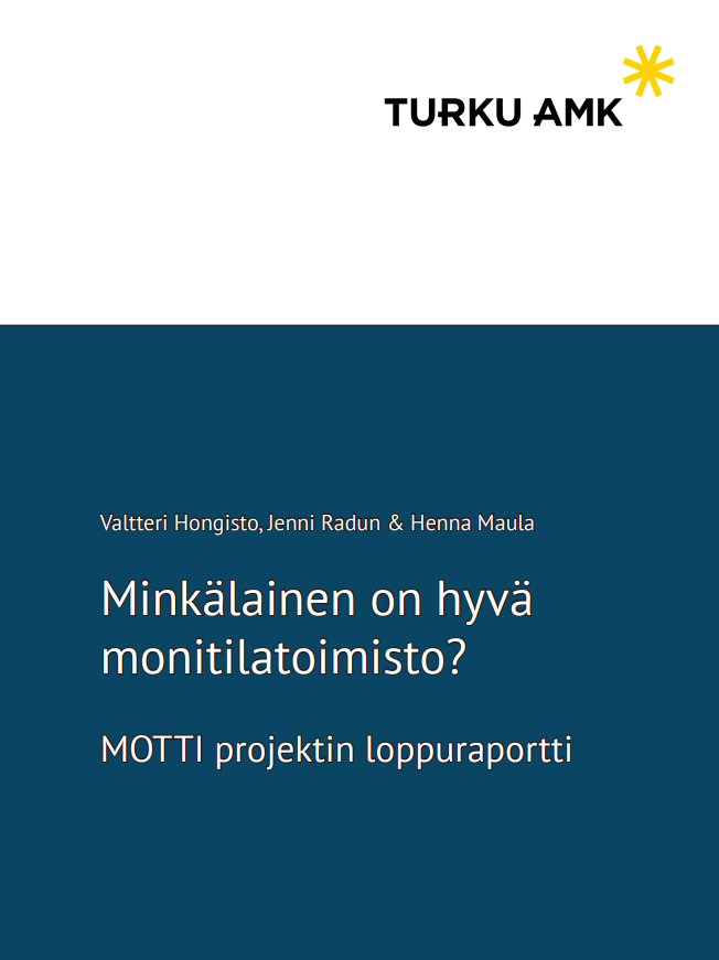 Minkälainen on hyvä monitilatoimisto -julkaisun kansi